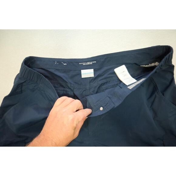 Columbia Omni-Shade Cargo Shorts Blue Fishing Hiking Camping Mens Size 42 - Picture 6 of 10